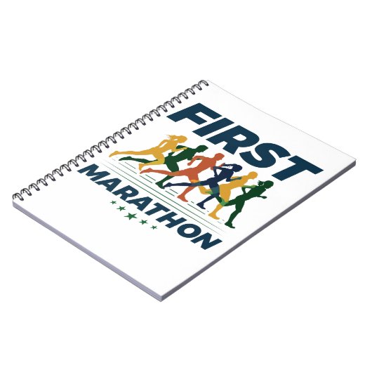Eerste marathon marathoner Marathon Runner Notitieboek (Linkerzijde)