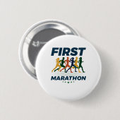 Eerste marathon marathoner Marathon Runner Ronde Button 5,7 Cm (Voorkant /achterkant)