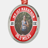 Eerste Marathon Metalen Ornament (Links)