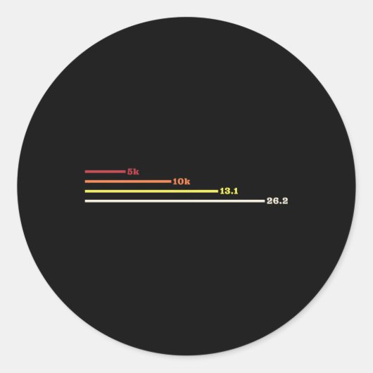 Eerste Marathon Runners Marathonloper 5K 10K 131 2 Ronde Sticker (Voorkant)