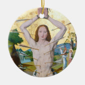 Eerste martelaarschap van St. Sebastian (M 013) Keramisch Ornament (Voorkant)