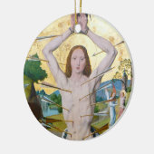 Eerste martelaarschap van St. Sebastian (M 013) Keramisch Ornament (Links)