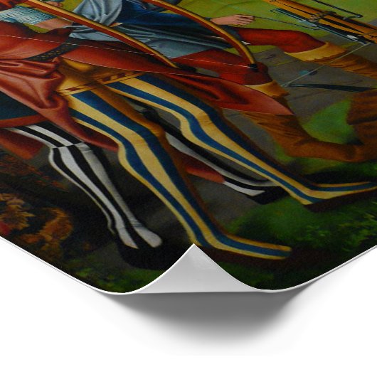 Eerste martelaarschap van St. Sebastian (M 013) Poster (Hoek)