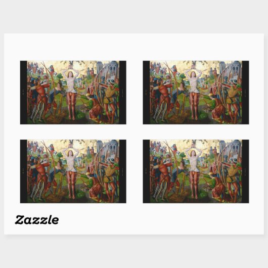 Eerste martelaarschap van St. Sebastian (M 013) Rechthoekige Sticker (Vel)