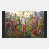 Eerste martelaarschap van St. Sebastian (M 013) Rechthoekige Sticker (Voorkant)