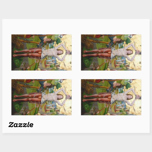 Eerste martelaarschap van St. Sebastian (M 013) Rechthoekige Sticker (Vel)