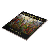 Eerste martelaarschap van St. Sebastian (M 013) Tegeltje (Zijkant)