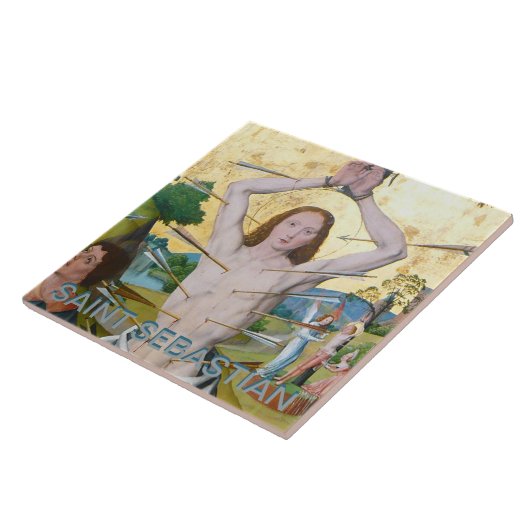 Eerste martelaarschap van St. Sebastian (M 013) Tegeltje (Zijkant)