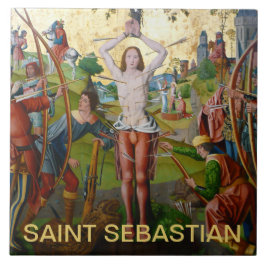 Eerste martelaarschap van St. Sebastian (M 013) Tegeltje