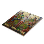 Eerste martelaarschap van St. Sebastian (M 013) Tegeltje (Zijkant)