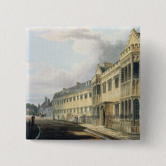 Eerste Master's House, Harrow School, uit 'Geschie Vierkante Button 5,1 Cm (Voorkant)