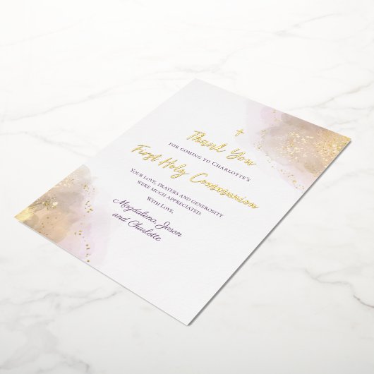 Eerste mededeling Bedankt voor je creditcard Folie Uitnodiging (Gedraaid)