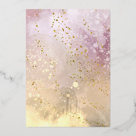 Eerste mededeling Bedankt voor je creditcard Folie Uitnodiging (Achterkant)