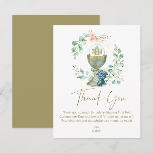 Eerste mededeling Dank je Eucalyptus (Voorkant / Achterkant)