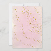 eerste mededeling FAUX-glitter en roze waterverf Kaart (Achterkant)