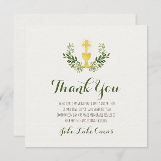 Eerste mededeling Hartelijk dank | Vast Bedankkaart (Voorkant / Achterkant)