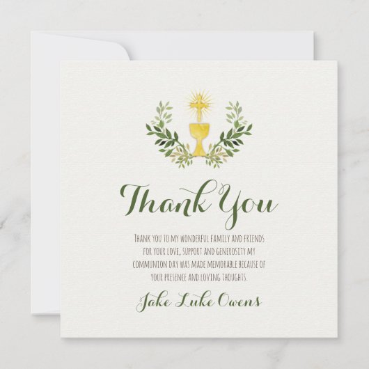 Eerste mededeling Hartelijk dank | Vast Bedankkaart (Voorkant)