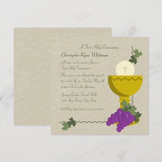 Eerste mededeling kaart (Voorkant / Achterkant)