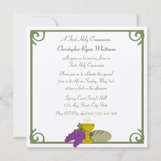 Eerste mededeling kaart (Voorkant)