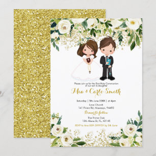 Eerste mededeling over sibling Boy and Girl White Kaart