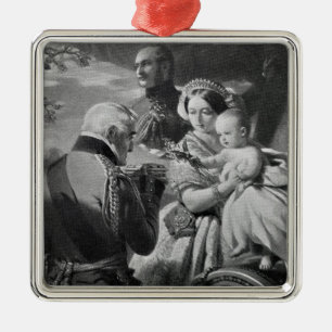 Eerste mei 1851, gegraveerd door Werner Metalen Ornament