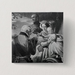 Eerste mei 1851, gegraveerd door Werner Vierkante Button 5,1 Cm