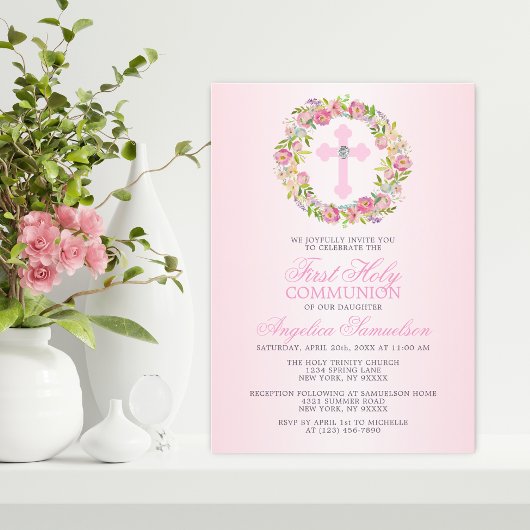 Eerste meisje van de Heilige Communie Kaart