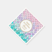 Eerste mermaïde geboortedag van Cute Girls Servet (Hoek)