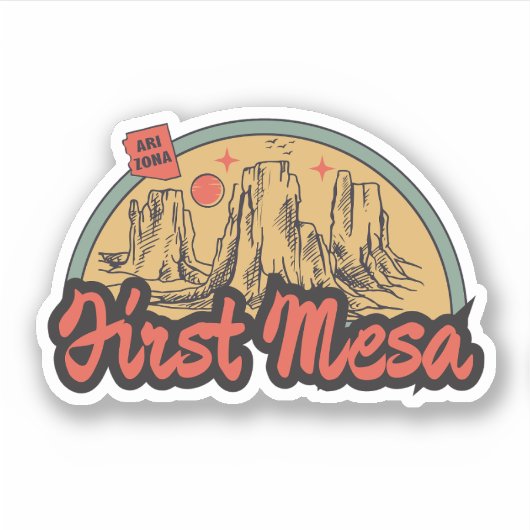 Eerste Mesa, Arizona Sticker (Voorkant)