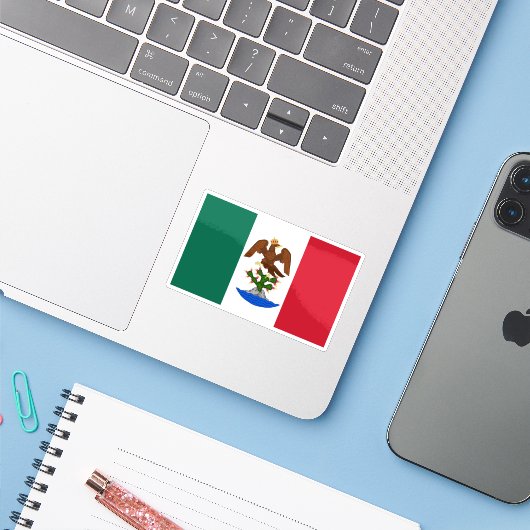 Eerste Mexicaanse Rijk Sticker (Laptop met iPhone)