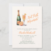 Eerste Mimosas Champagne Vrijgezellenfeest Kaart (Voorkant)