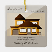 Eerste minimalistische foto voor eigen gebruik keramisch ornament (Voorkant)