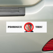 Eerste minister Stephen Harper schort dit uit! Bumpersticker (Op auto)