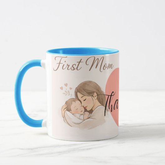 Eerste Moeder Mok – Hartelijk Geschenk voor Nieuwe (Links)