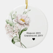 Eerste Moeder Oprichtte Kerstboom Oma Keramisch Ornament (Voorkant)