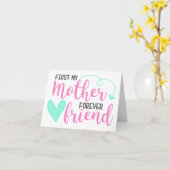 Eerste moeder, voor altijd vriend, persoonlijke gr kaart (Gele Bloem)