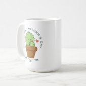 EERSTE MOEDERDAG 2025, grappige cactus Koffiemok (Voorkant links)