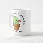 EERSTE MOEDERDAG 2025, grappige cactus Koffiemok (Voorkant links)