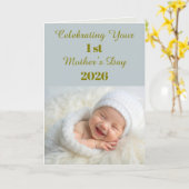 Eerste Moederdag 2026 Cadeau Kaart (Gele Bloem)