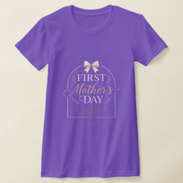 Eerste Moederdag 2026 T-shirt, Nieuwe Moeder T-shirt