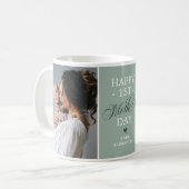 Eerste Moederdag 2 Foto groen Koffiemok (Voorkant links)