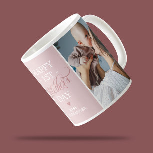 Eerste Moederdag 2 Foto Roze Koffiemok