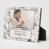 Eerste Moederdag Aangepaste blinde botanische foto Fotoplaat (Zijkant)