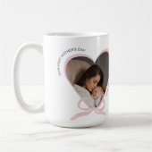 Eerste Moederdag aangepaste foto liefde vorm Koffiemok (Links)