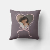 Eerste Moederdag aangepaste foto liefde vorm Kussen (Achterkant)