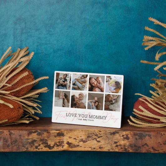 Eerste Moederdag Aangepaste fotocollage Fotoplaat (Zijkant)