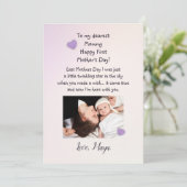 Eerste Moederdag Aangepaste Kaart (Staand voorkant)