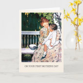 Eerste Moederdag aangepaste Kaarten (Gele Bloem)