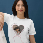 Eerste moederdag aangepaste liefdesvorm en boogfot t-shirt