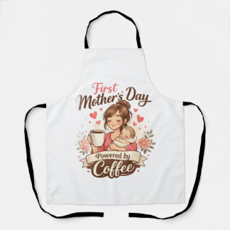 Eerste Moederdag aangewakkerd door koffie – Cadeau Schort